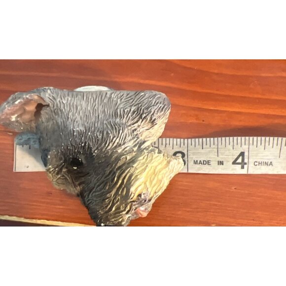 Vintage Gray Schnauzer Dog Head Magnet Conversation Concepts Resin 2.5"  Estate - Picture 5 of 5